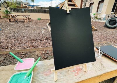 canvas set up for painting