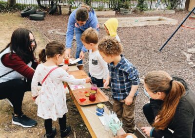parents and children paint