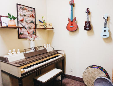 photo of a music room