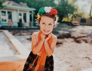 photo of girl with flower crown
