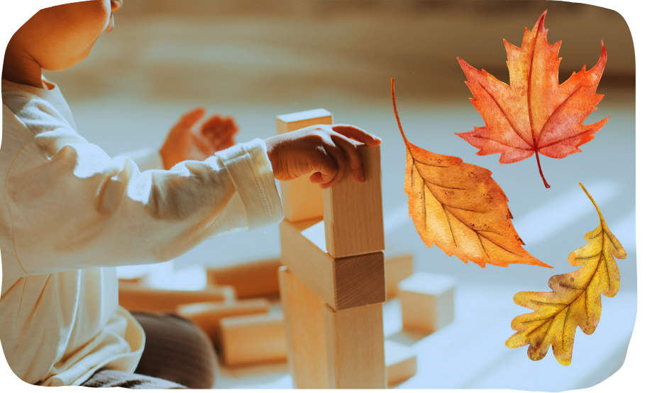 Child playing with blocks